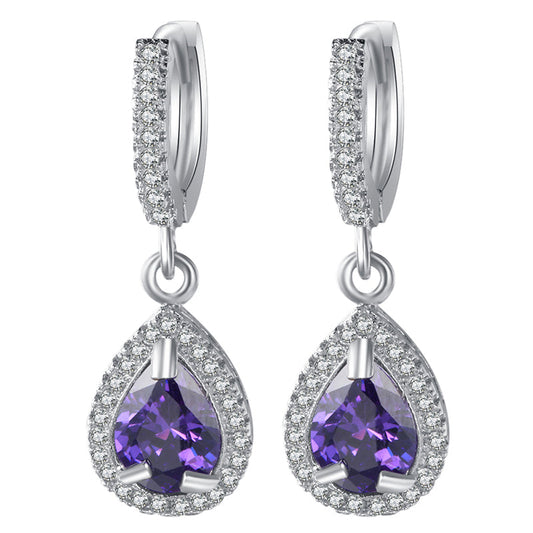 Spirituelle Amethyst-Tropfenohrringe