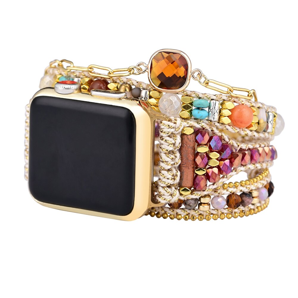 Boho Charming Natural Stone Apple Watch Strap