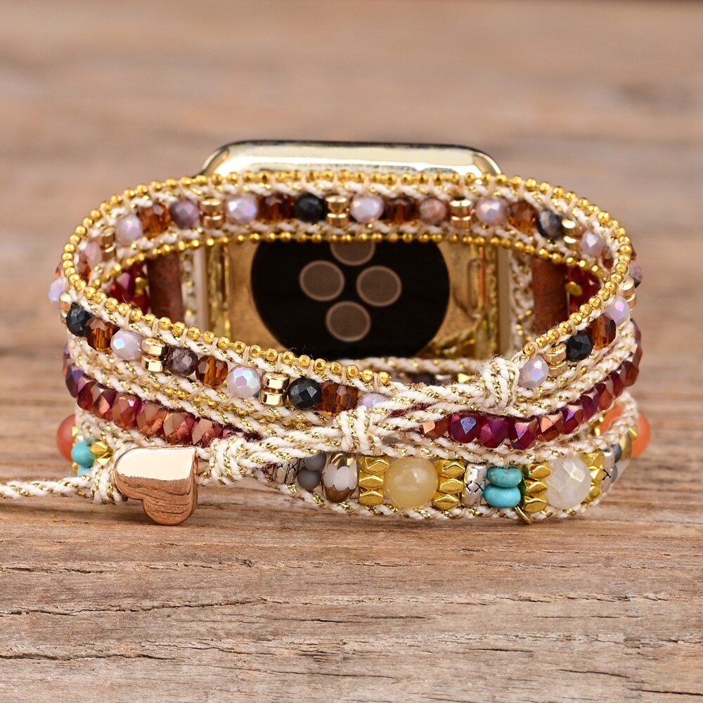 Boho Charming Natural Stone Apple Watch Strap