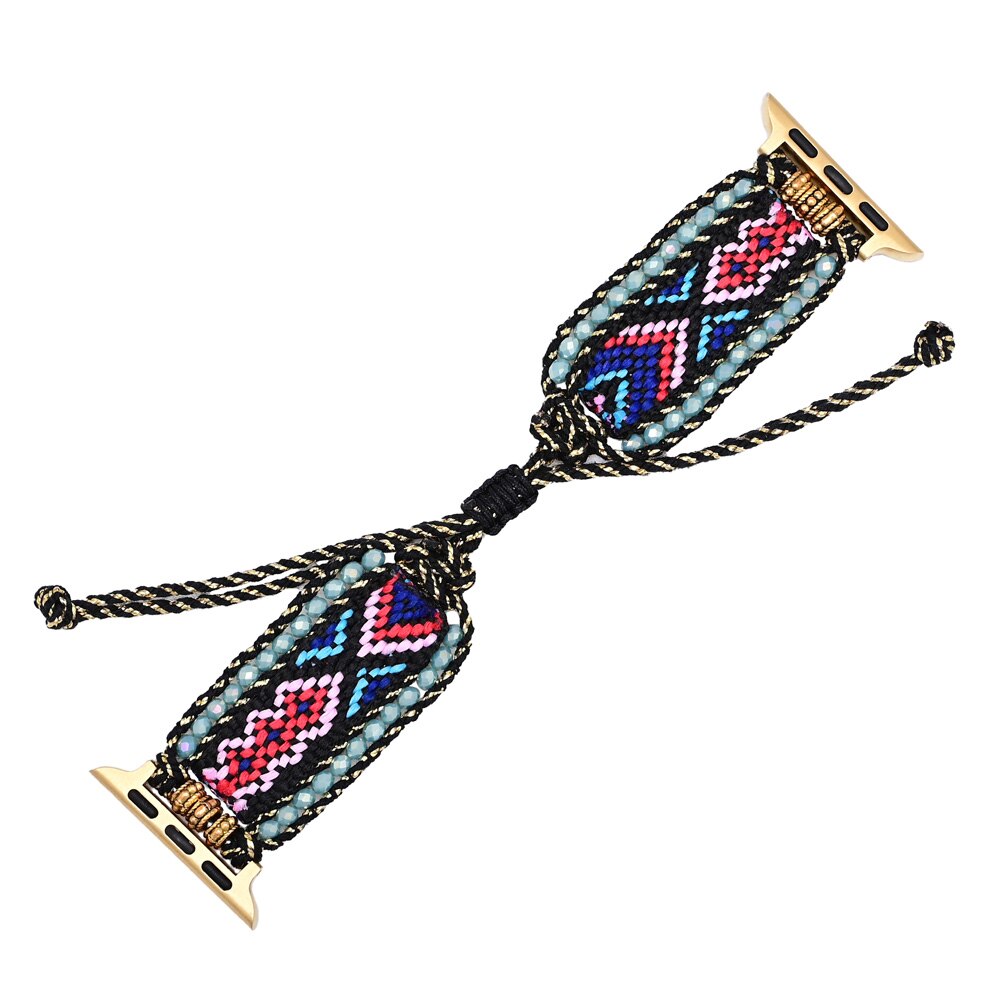 Retro Black Woven Smart Watch Strap