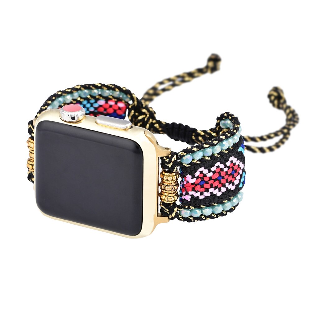 Retro Black Woven Smart Watch Strap