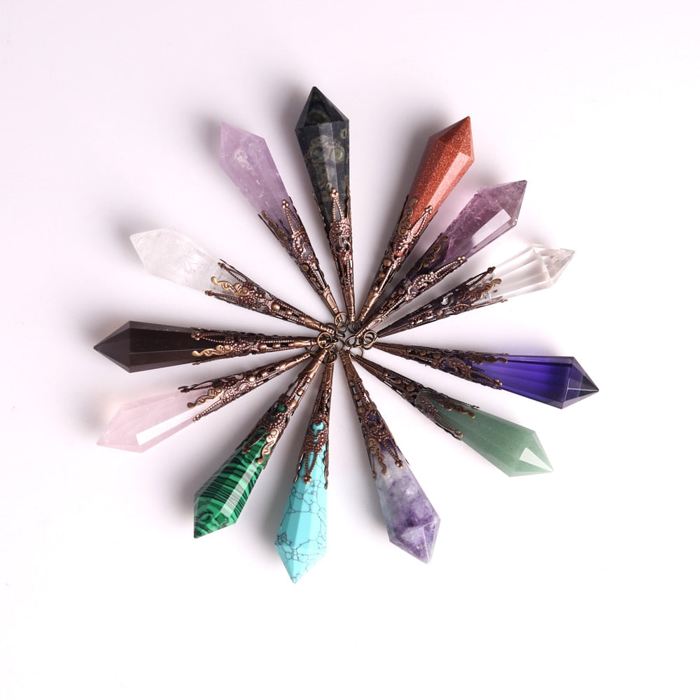 Natural Stone Amulet Pendulum