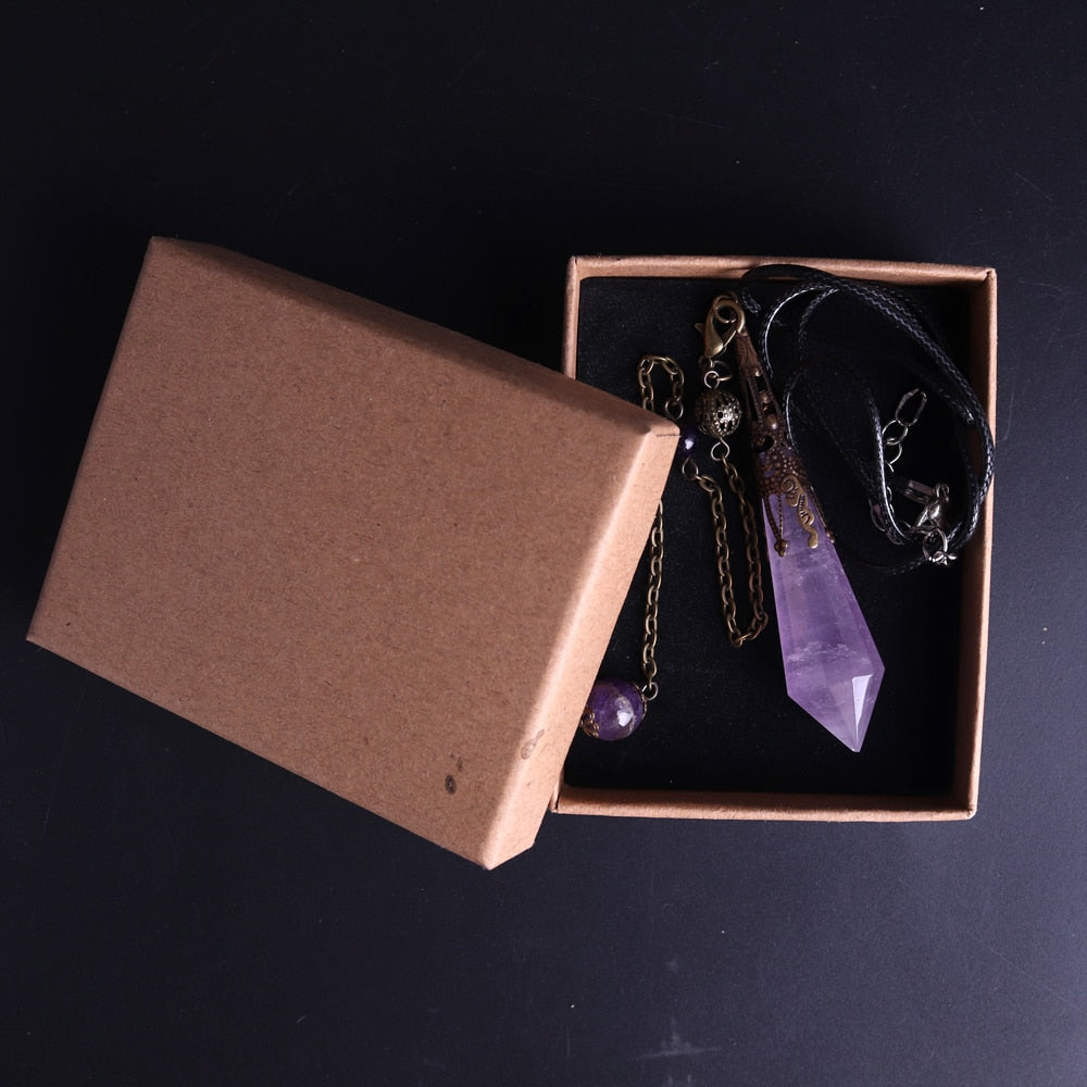 Natural Stone Amulet Pendulum