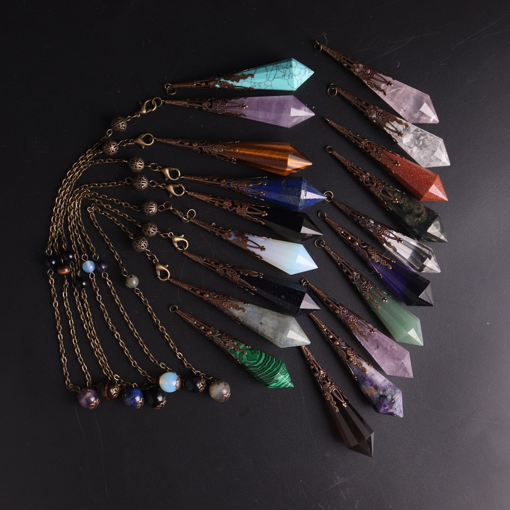 Natural Stone Amulet Pendulum