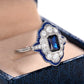 Saphirring im Vintage-Chic-Design