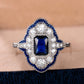Saphirring im Vintage-Chic-Design