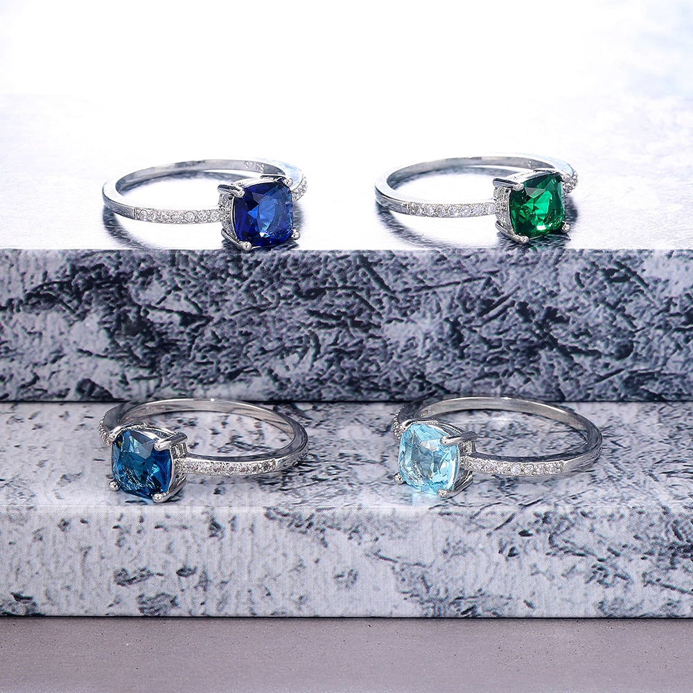 Stylish Topaz Silver Ring