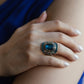Vintage Aquamarine Silver Ring