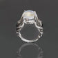 Vintage Moonstone Big Circular Cut Silver Ring