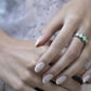 Green Opal Garnet Silver Ring