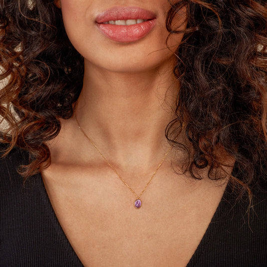 Makellose Amethyst-Goldkette