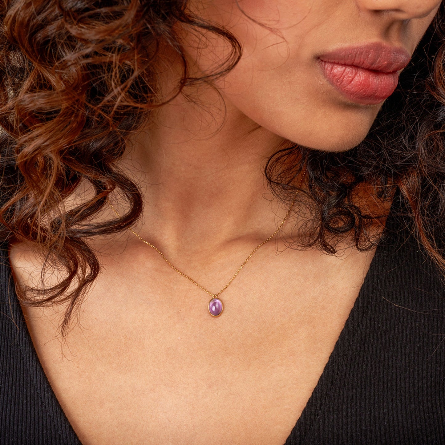 Impeccabile Amethyst Gold Necklace