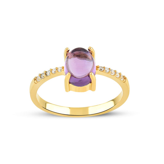 Tadelloser Amethyst-Goldring