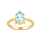 Intrecciata Blu Ghiaccio Topas Goldring