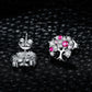 Tree Of Life Ruby Silver Earrings
