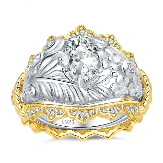 Special Luxury Tree Design Zircon Silver Ring