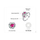 Tree Of Life Ruby Silver Adjustable Ring