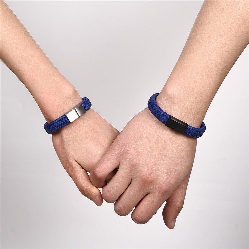 Geflochtenes Armband aus echtem Leder