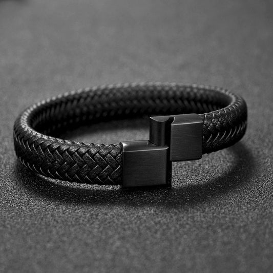 Geflochtenes Armband aus echtem Leder