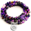 Purple Agate 108 Mala Bracelet