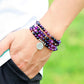 Purple Agate 108 Mala Bracelet