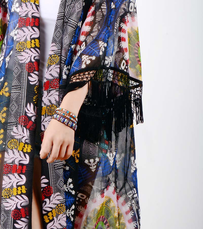 Natural Mixed Stone Tube Bracelet