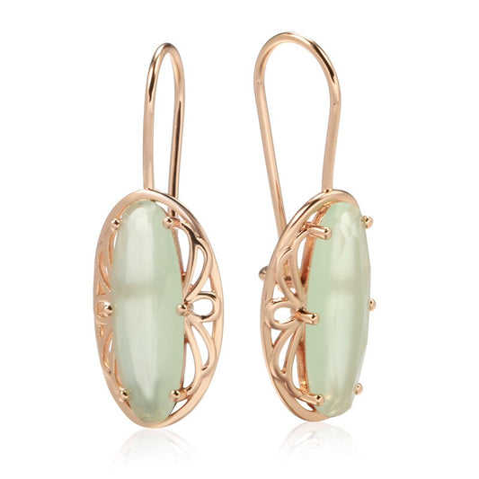 Vintage Peridotit Roségold Tropfen Ohrringe