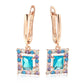 Chic Aquamarine 14K Rose Gold Earrings