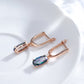 Luxury Topaz 14K Rose Gold Drop Earrings