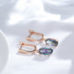 Luxury Topaz 14K Rose Gold Drop Earrings