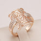 Ring im Vintage-Ethno-Design, 14 Karat Roségold plattiert 