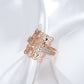 Ring im Vintage-Ethno-Design, 14 Karat Roségold plattiert 