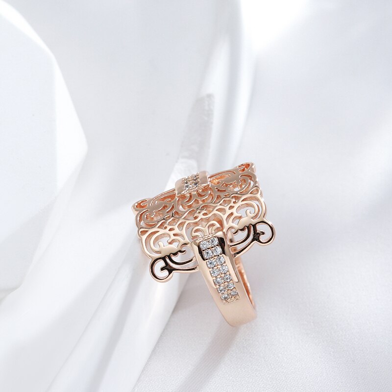 Ring im Vintage-Ethno-Design, 14 Karat Roségold plattiert 