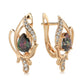 Vintage Blumentopas 14K Roségold Ohrringe