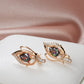 Vintage Blumentopas 14K Roségold Ohrringe