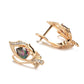 Vintage Blumentopas 14K Roségold Ohrringe