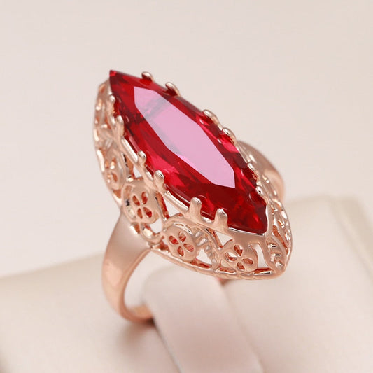 Vintage Rubin 14K Roségold Ring 