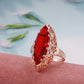 Vintage Rubin 14K Roségold Ring 