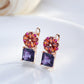 Chic Flower Amethyst 14K Rose Gold Earrings
