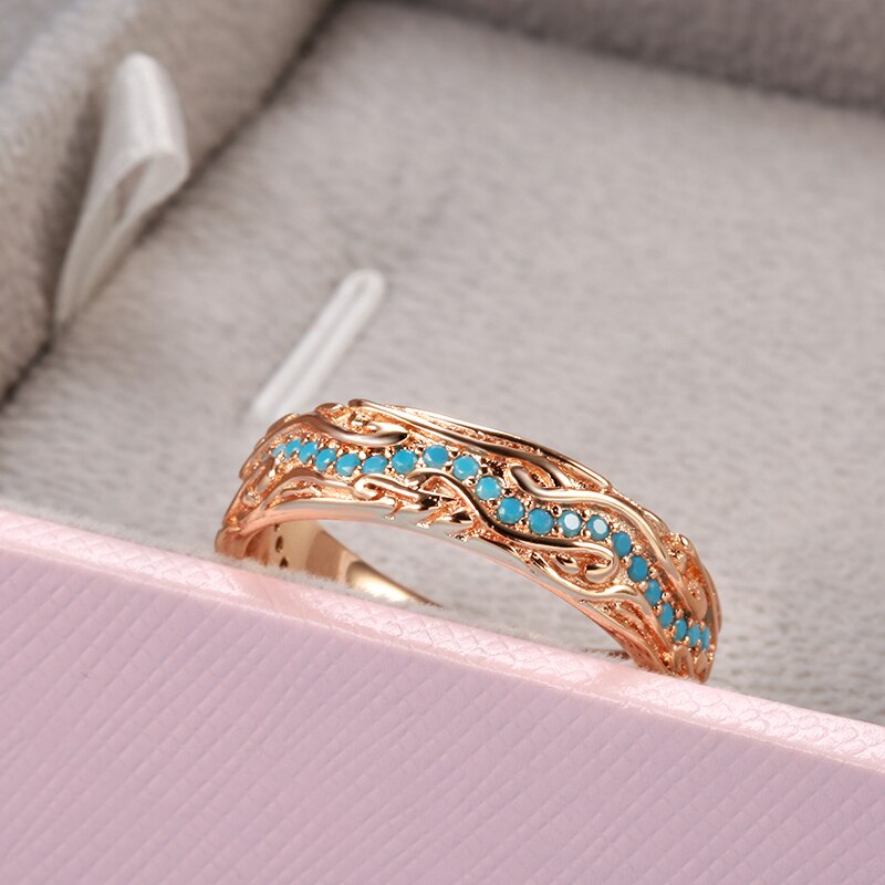 Vintage Türkis 585 Roségold Ring