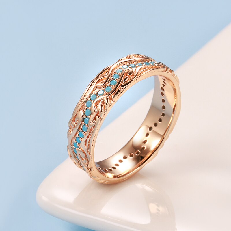 Vintage Türkis 585 Roségold Ring