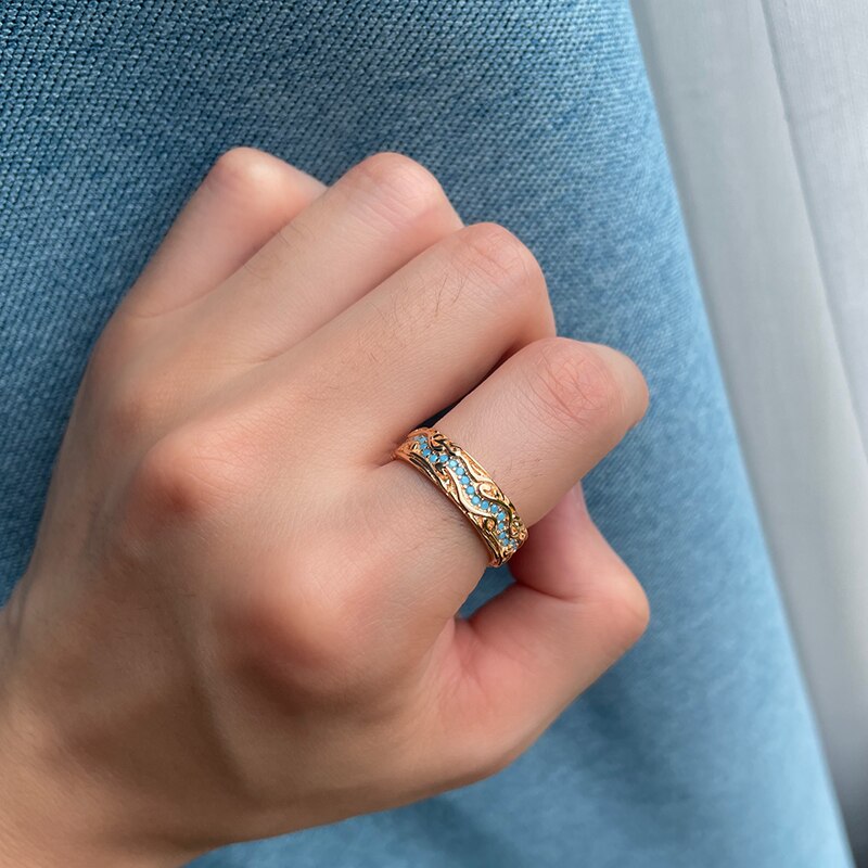 Vintage Türkis 585 Roségold Ring