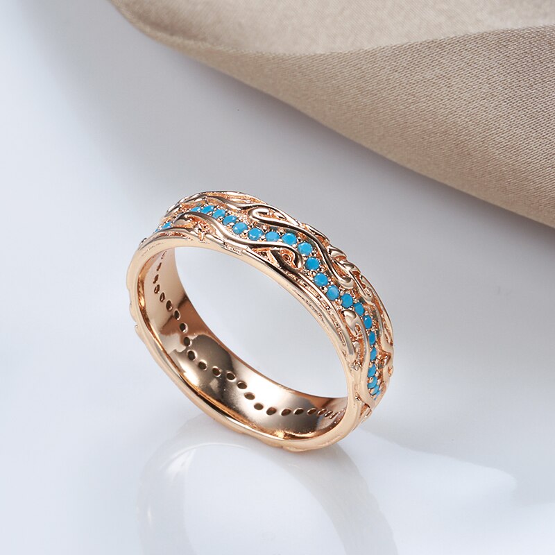 Vintage Türkis 585 Roségold Ring