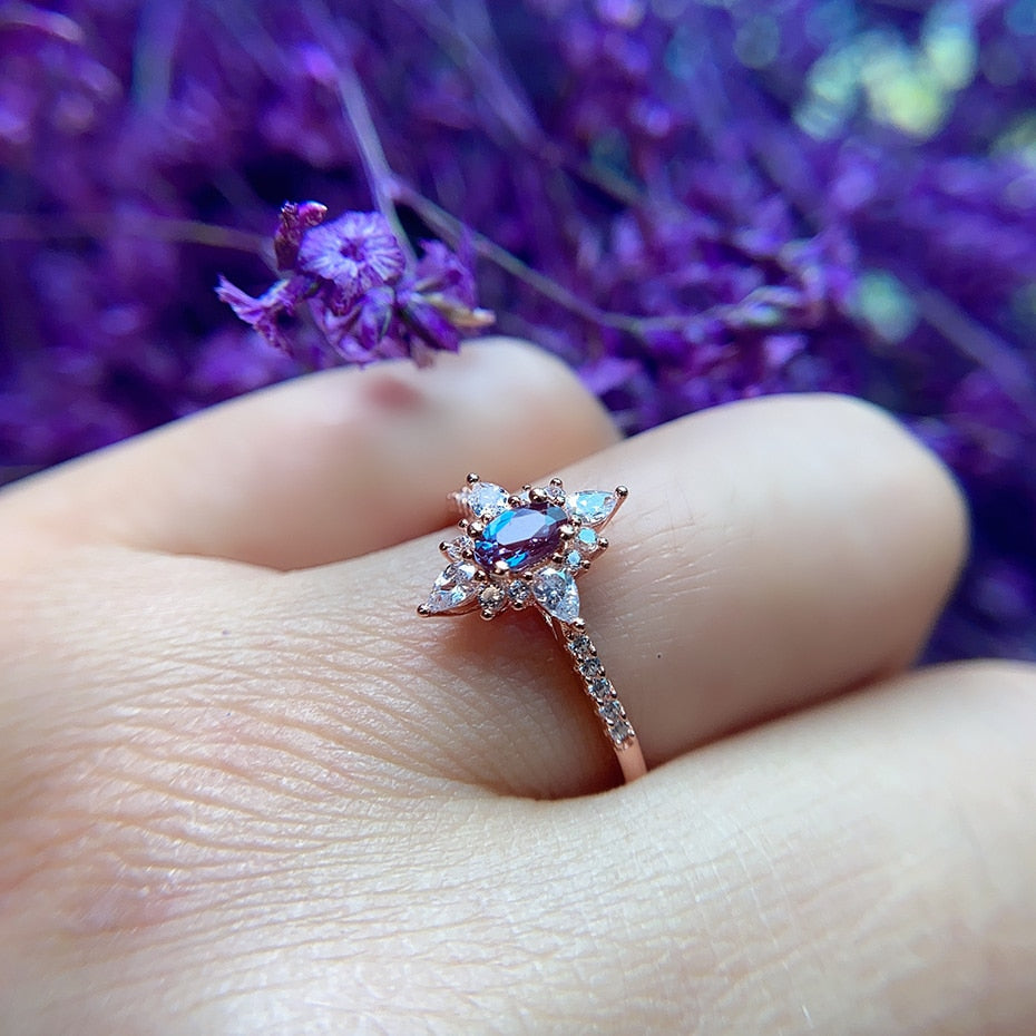 Emma Alexandrit 925 Sterling Silber Ring