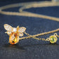 Spiritual Bee Citrine Gold Plated Necklace