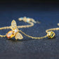 Spiritual Bee Citrine Gold Plated Bracelet