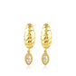 Lacrima Brioche Inspiring Gold Earrings