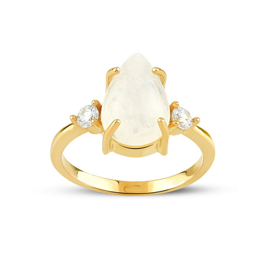 Lacrima Moonstone Gold Ring