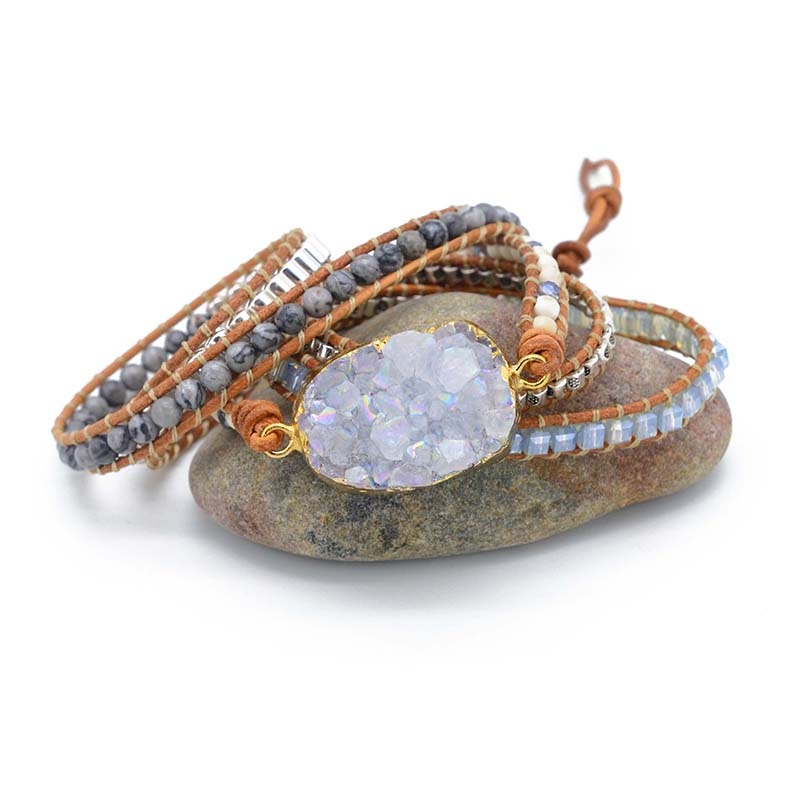 Serene Celestite Chakra Wrap Bracelet