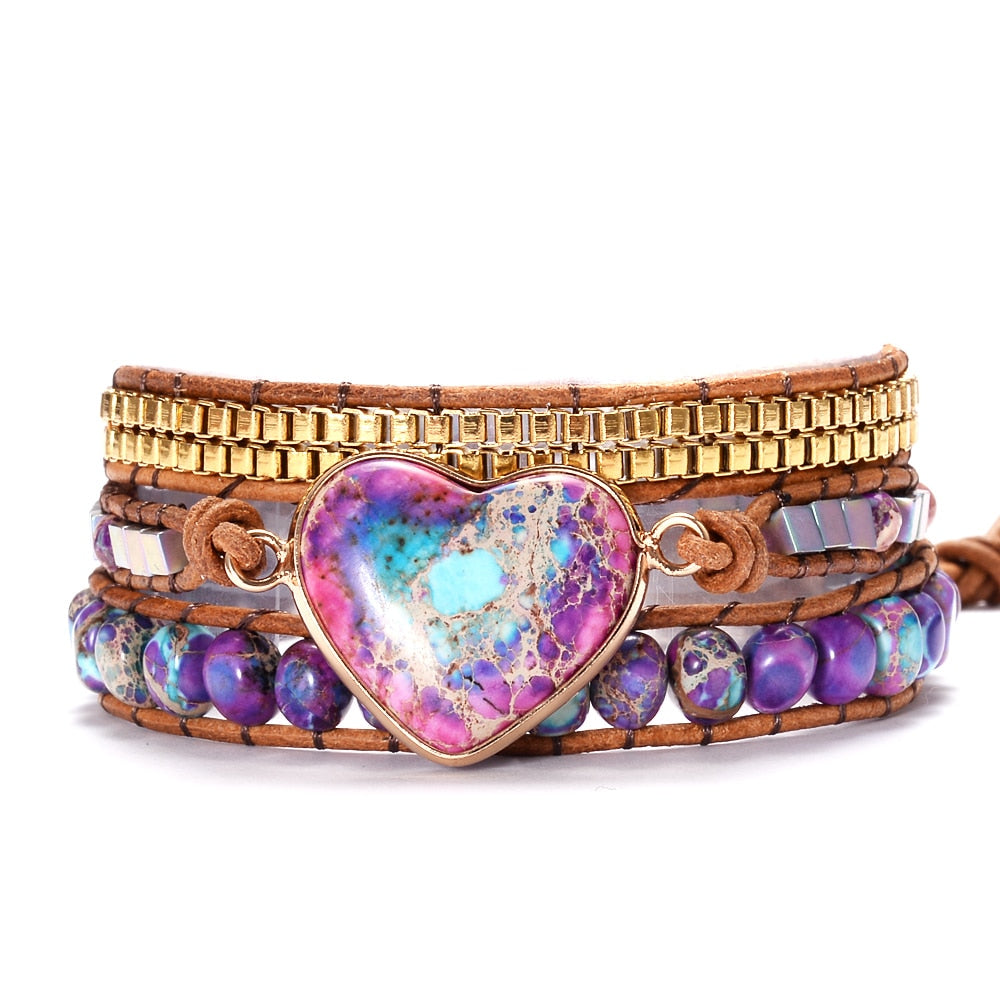 Spirituelles funkelndes Wickelarmband